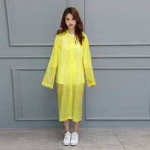 Load image into Gallery viewer, FGHGF Fashion EVA Women Raincoat Thickened Waterproof Rain Coat Women Clear Transparent Camping Waterproof Rainwear Suit