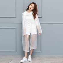 Load image into Gallery viewer, FGHGF Fashion EVA Women Raincoat Thickened Waterproof Rain Coat Women Clear Transparent Camping Waterproof Rainwear Suit