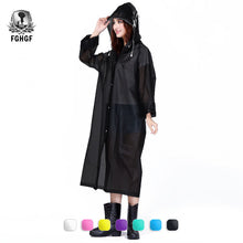 Load image into Gallery viewer, FGHGF Fashion EVA Women Raincoat Thickened Waterproof Rain Coat Women Clear Transparent Camping Waterproof Rainwear Suit