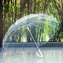 Load image into Gallery viewer, Semi-Automatic Transparent Umbrellas For Protect Against Wind And Rain  Long-Handle Umbrella Clear Field Of Vision