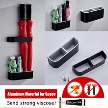 Load image into Gallery viewer, Black Portable Wall Mounted Umbrella Stand Rack Solid Color Umbrella Storage Holder Shelf for Home Office Umbrella Holder
